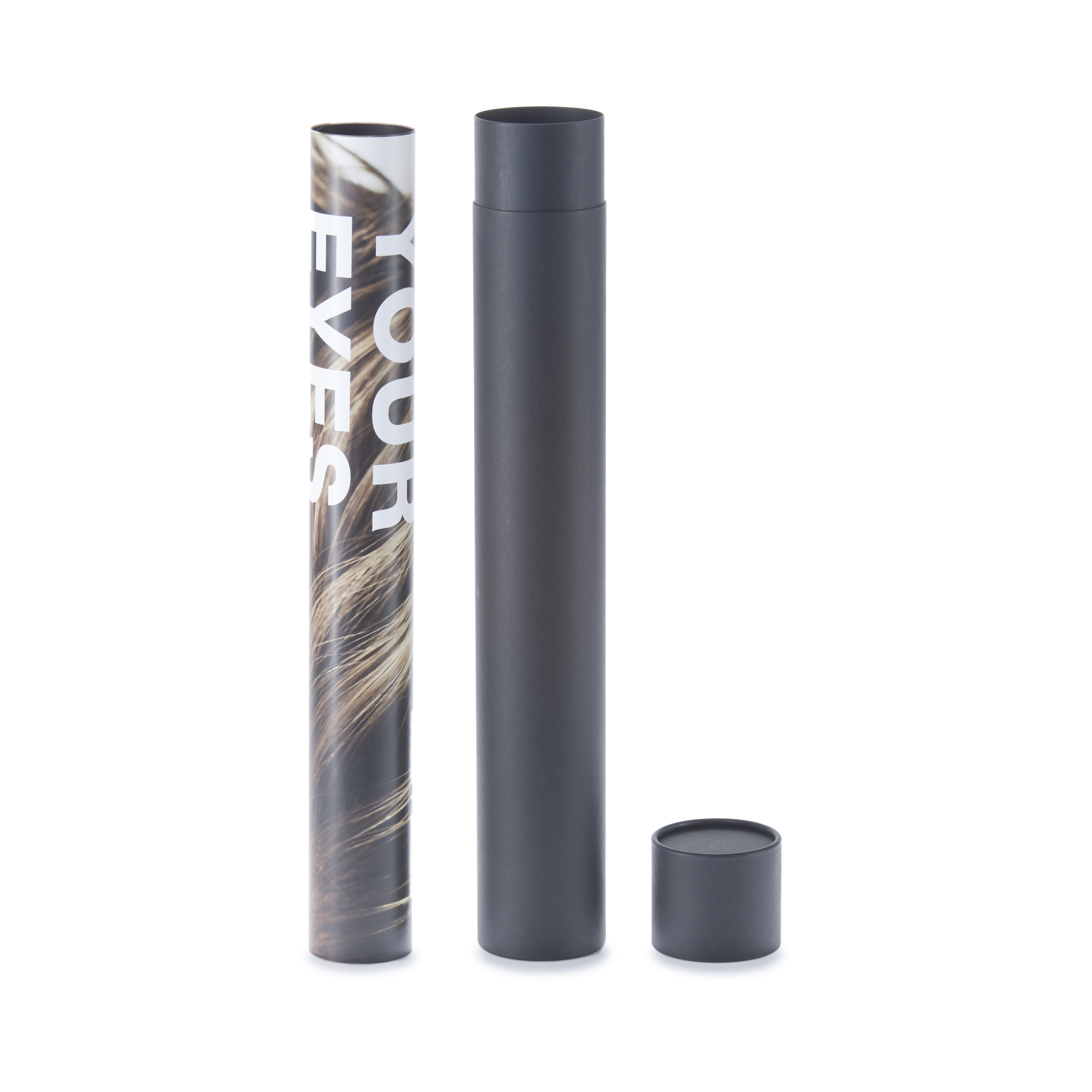 25 Paper Tubes black linon| 435 x 66 mm